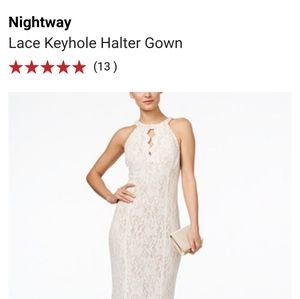 Lace Keyhole Halter Gown by Adriana Pell